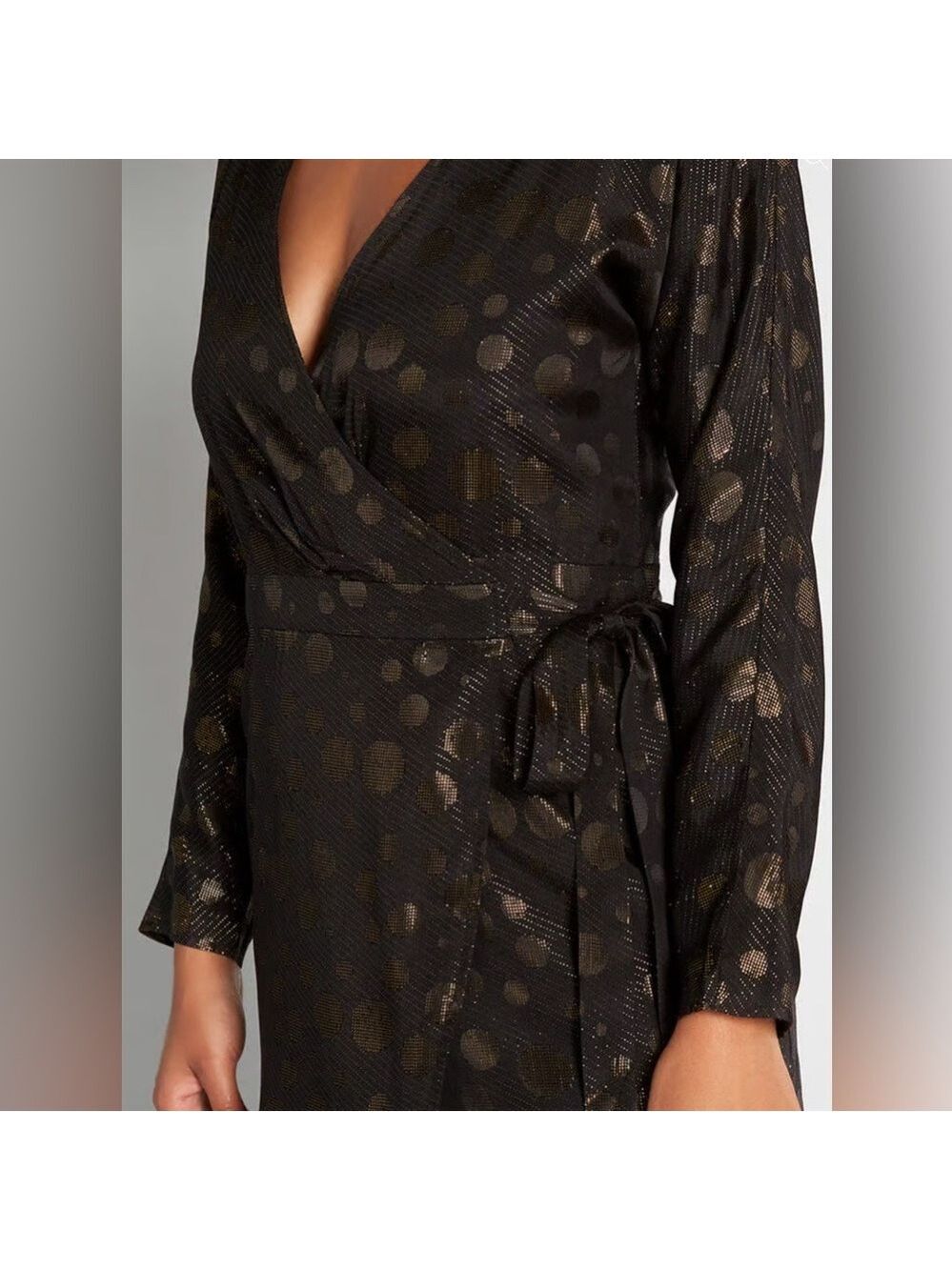 ModCloth Golden Record Party true wrap dress - size medium - nwt - Picture 7 of 12